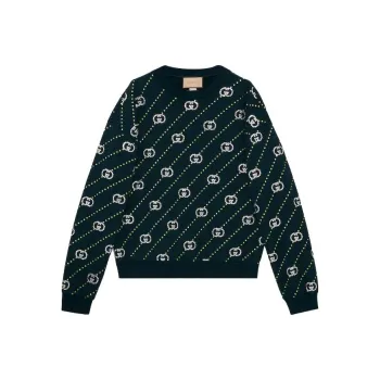 GUCCI Logo Embellished Crewneck Sweatshirt