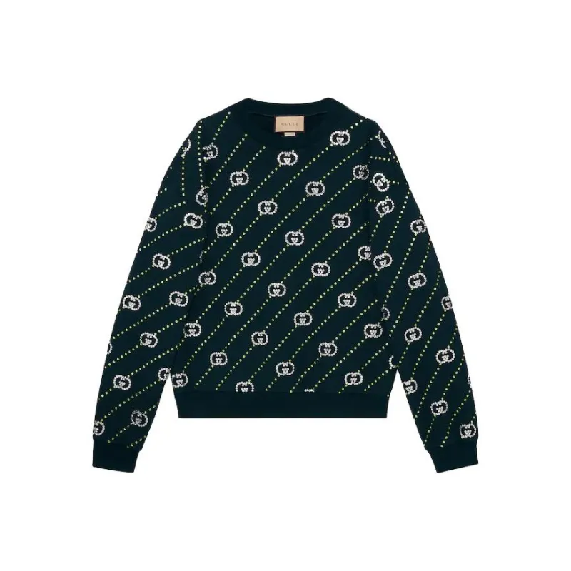 GUCCI Logo Embellished Crewneck Sweatshirt-0