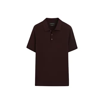 Massimo Dutti Polo Shirt Men's Dark Red