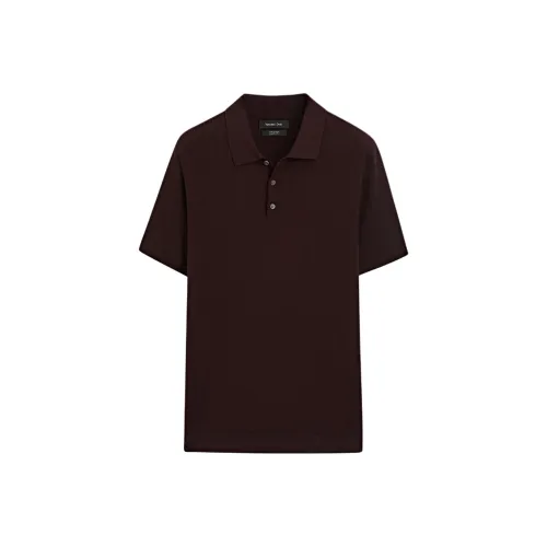 Massimo Dutti Polo Shirt Men's Dark Red