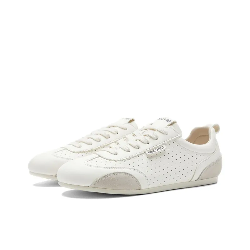 NINE WEST Low Top Casual Shoes Women's White Gray-2