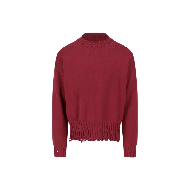 MARNI Distressed Crewneck Sweater-0
