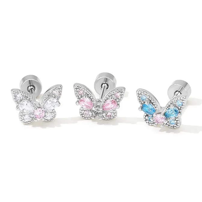 Lady Go Titanium Steel Stud Earrings Women's-5