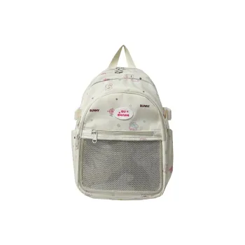 Single Warehouse PVC Polyvinyl Chloride Composite Fabric Backpack Regular Women's White/Blue