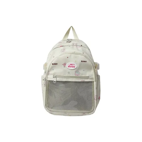 Single Warehouse PVC Polyvinyl Chloride Composite Fabric Backpack Regular Women's White/Blue