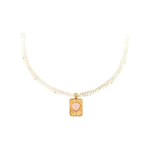 Oups! Island Summer Collection 18K Gold Fashion Heart, Everyday Versatile Necklace, Box Women's