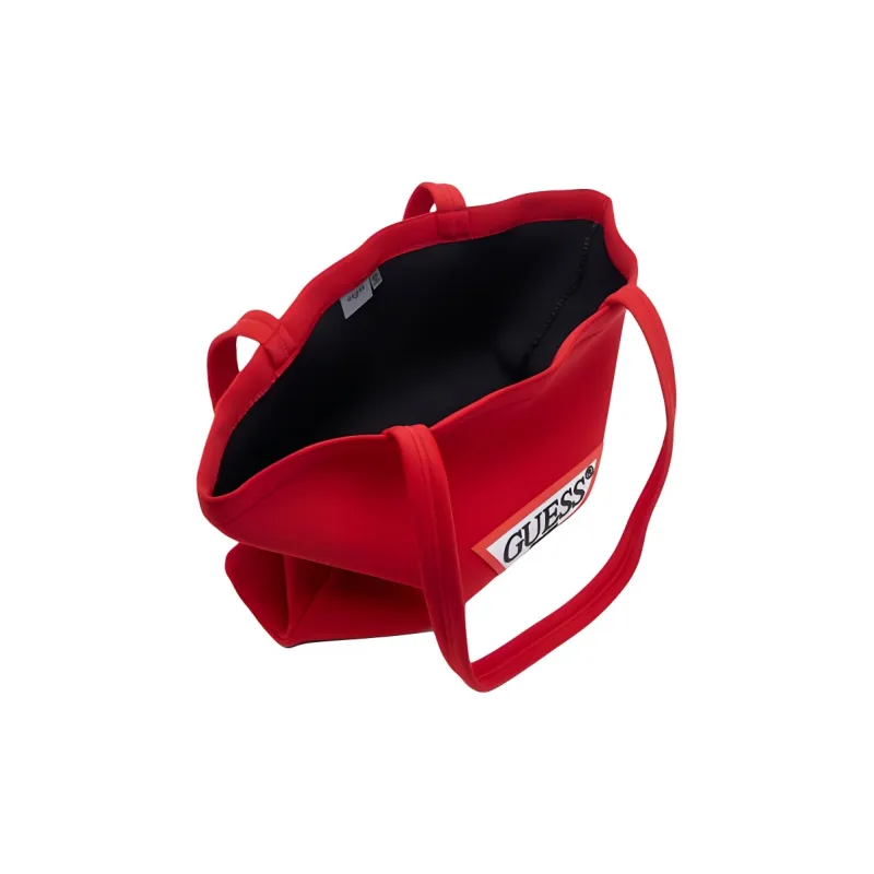 GUESS Nylon Tote Bag, Shopping Bag, Handbag Regular Women's Red-3