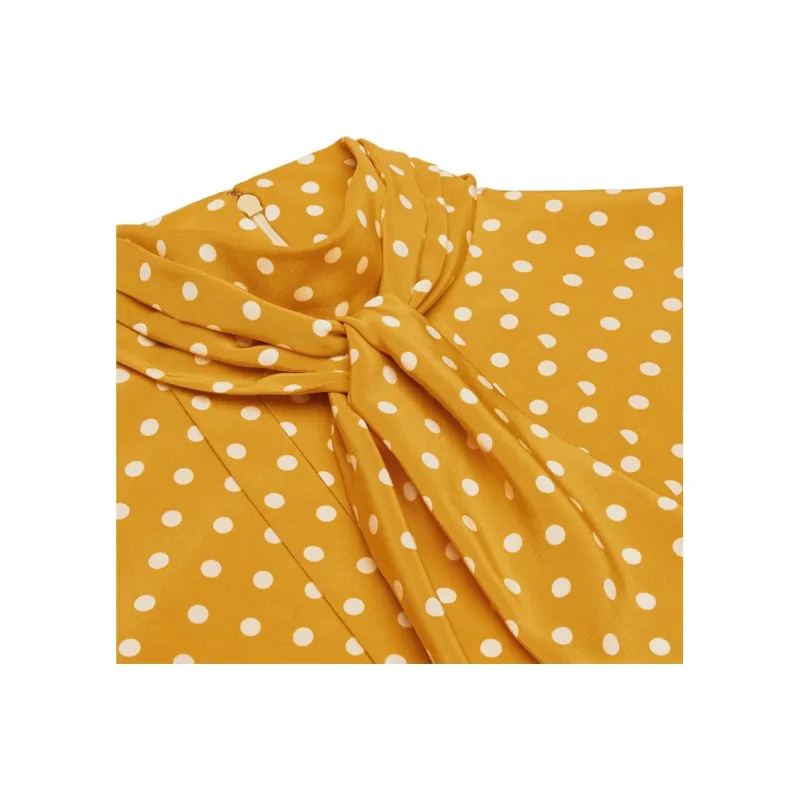 CELINE Long Sleeved Dresses Women's Yellow-5