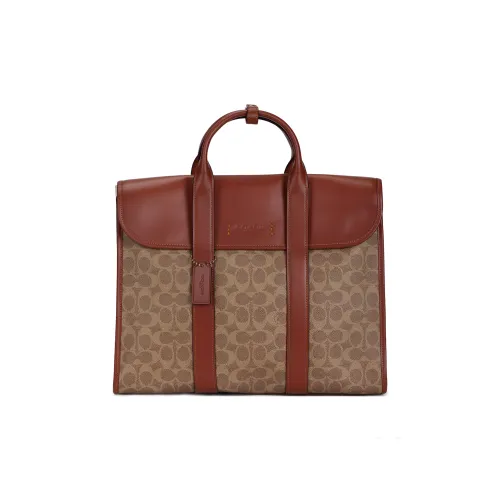 COACH Gotham Cow Leather Briefcase, Shoulder Bag, Crossbody Bag, Handbag Large Size Men's Brown & Rusty