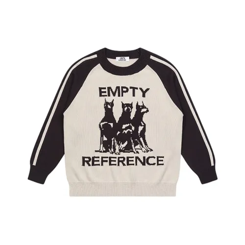 EMPTY REFERENCE Doberman Series Sweaters Unisex Gray Black