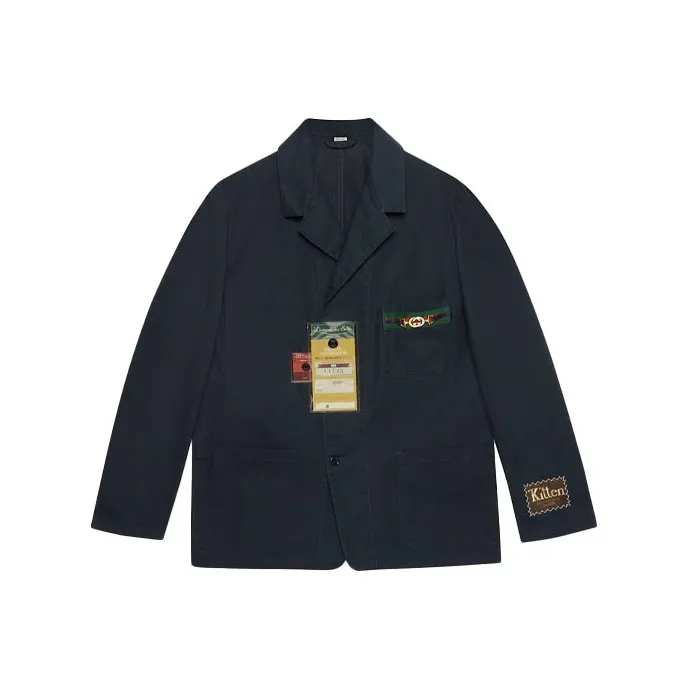 GUCCI Interlocking G Horsebit Embellished Blazer-0
