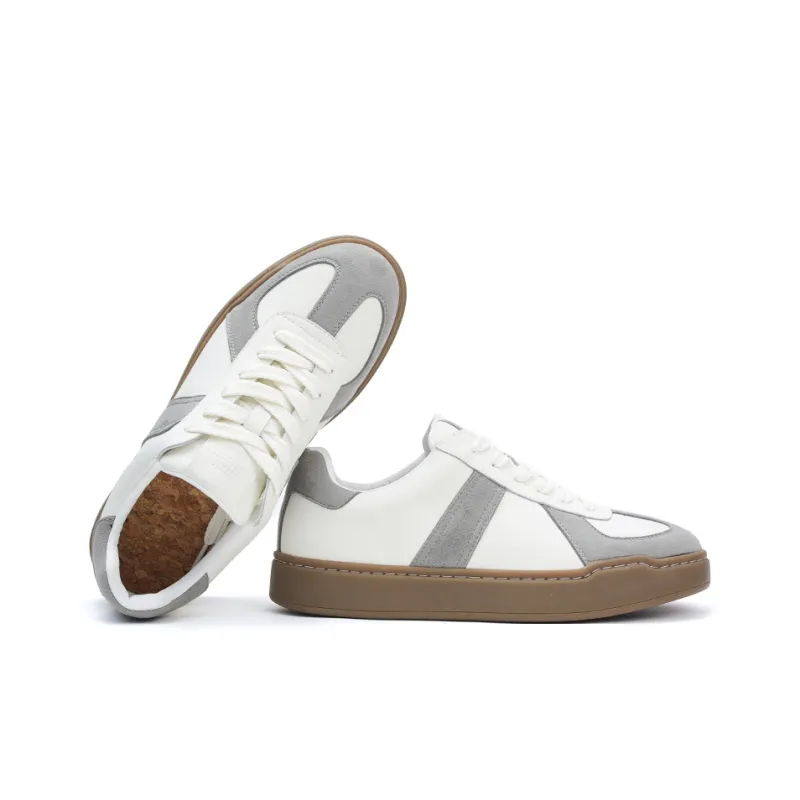 ZONEJOY Low Top Skateboard Shoes Men's Gray White-3