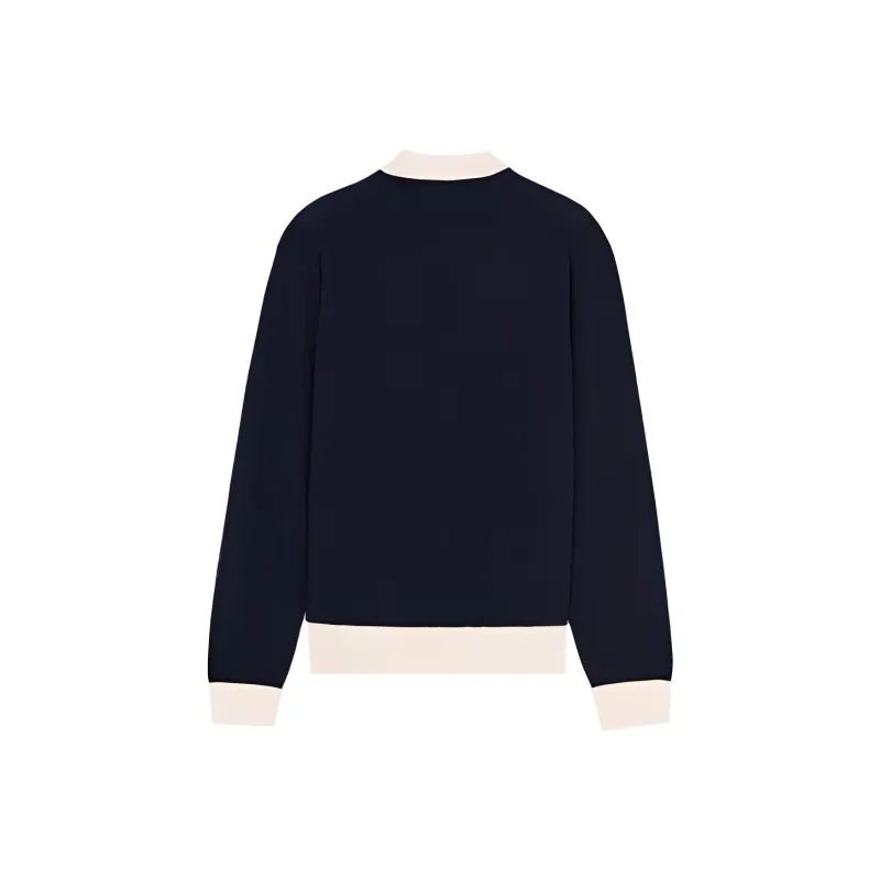 Maison Kitsune Maison Kitsune Back To Series Sweaters Unisex Navy Blue-1