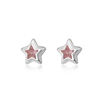 KwOnline S999 Fine Silver Stud Earrings Women's