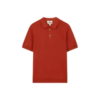 COS Polo Shirts Men Crimson