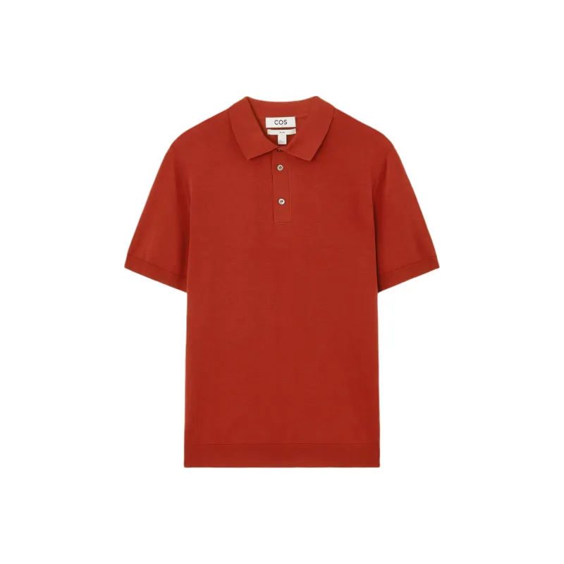COS Polo Shirts Men Crimson-0