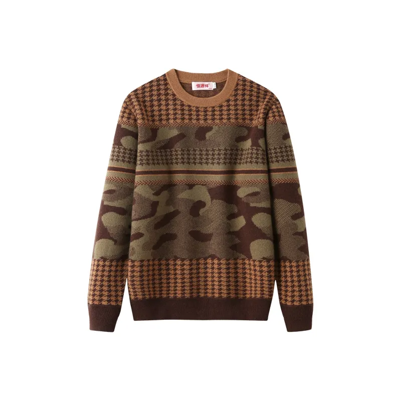 H YXIANG Cashmere Sweater Men's-3