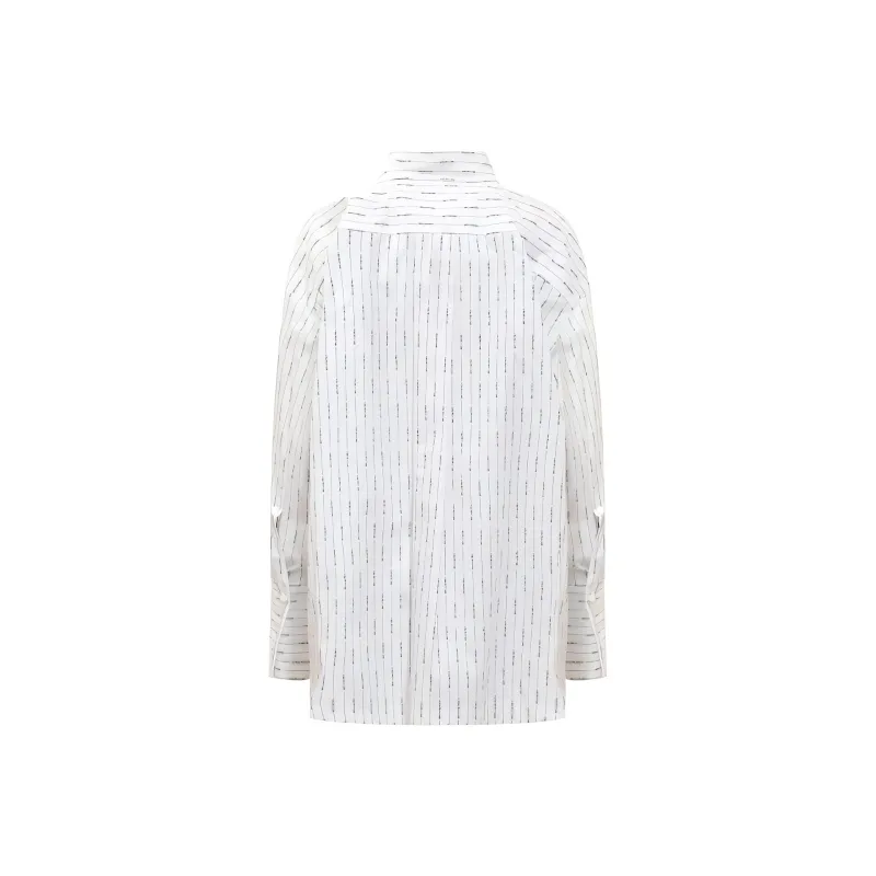 The Attico Striped Asymmetric Shirt-1
