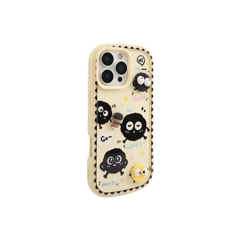 Wei Xin TPU Material Rice Base Cookie Lanyard Phone Cases Compatible With IPhone 16/15 Pro Max/Apple 13/14 Pro/Max-1