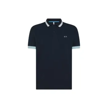 SUN68 Contrast stripes Polo Shirt