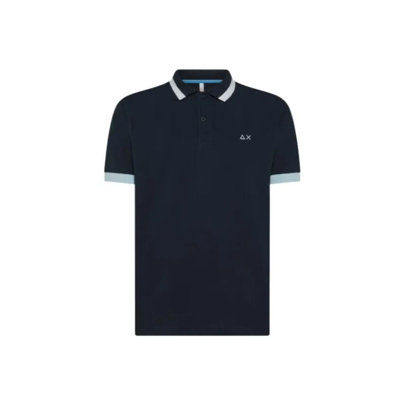 SUN68 Contrast stripes Polo Shirt-0