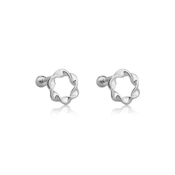 KwOnline S999 Fine Silver Stud Earrings Women's