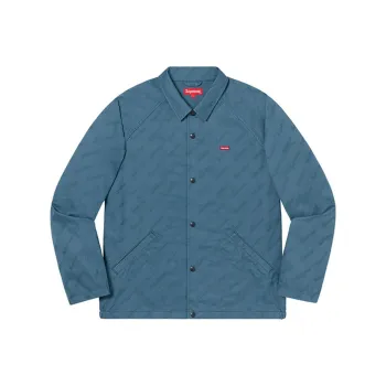 Supreme Snap Front Jacquard Logos Twill Jacket
