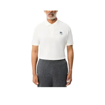 LACOSTE Classic Fit Signature Print Polo Shirt