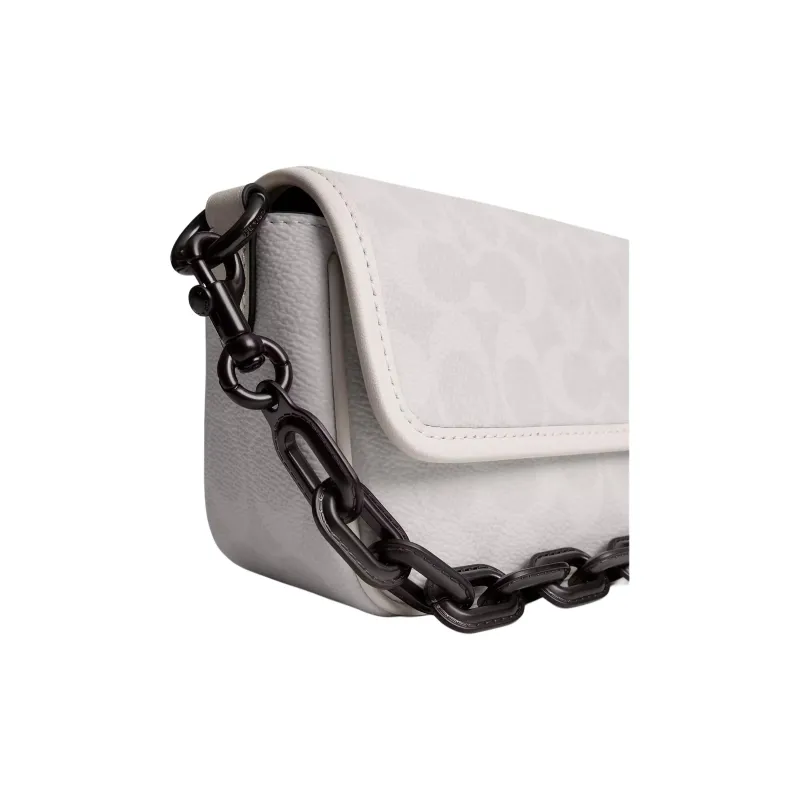 COACH Charter Canvas Shoulder Bag, Crossbody Bag Trumpets Men's White & Black-4