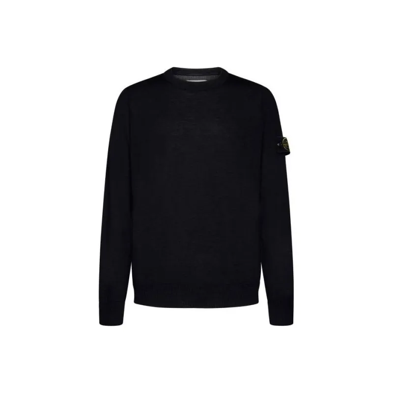 STONE ISLAND Logo Patch Crewneck Jumper-0