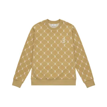 MLB MONOGRAM Collection Basic Boston Red Sox 24FW Crewneck Sweatshirt Unisex Camel
