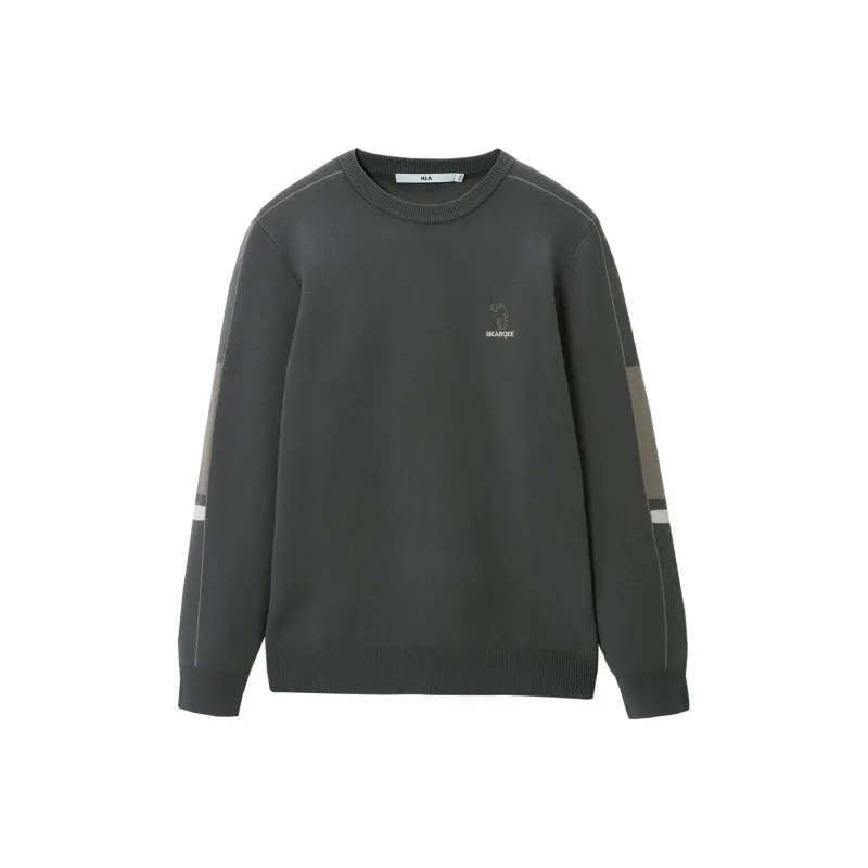HLA Knitwear Men Green Gray Trim K2-0