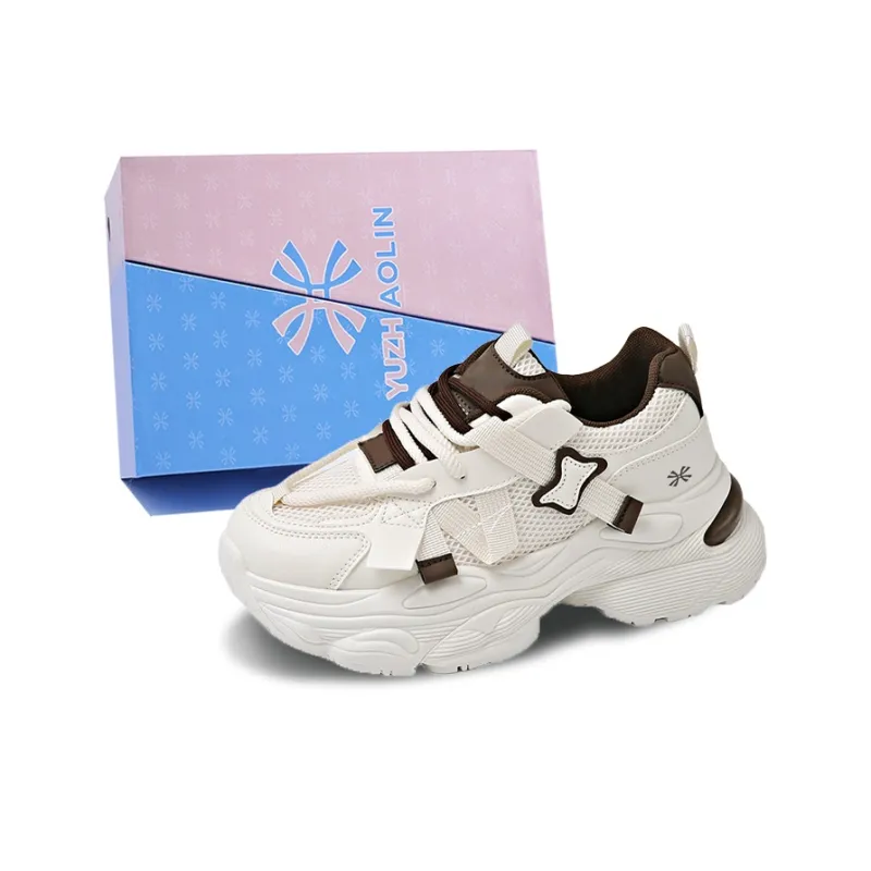 YUZHAOLIN Anti-Slip And Wear-Resistant Height Increasing Low-Top Chunky Sneakers Women's-13