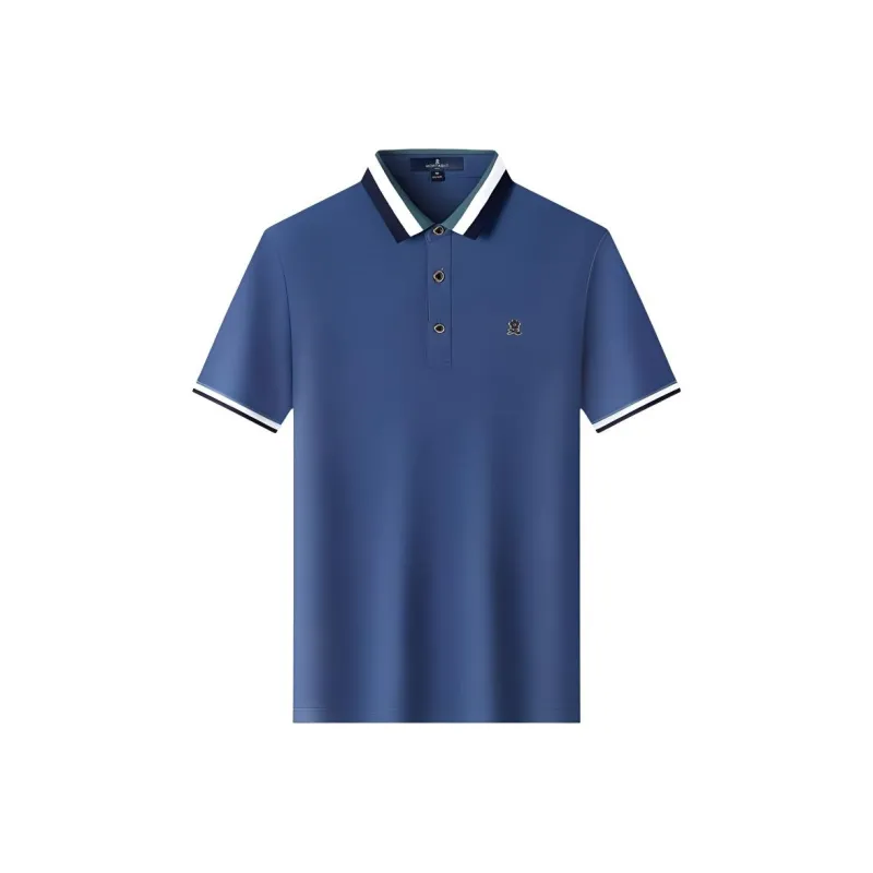 Montagut SS24 Polo Shirt Men's Dusty Blue-0
