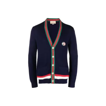 GUCCI Web stripe Button up Cardigan
