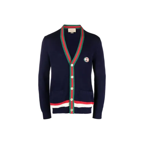 GUCCI Web stripe Button up Cardigan