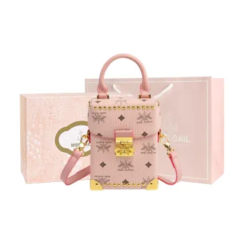 MISS GAIL Synthetic Leather Handbag Regular Women's BP Pink