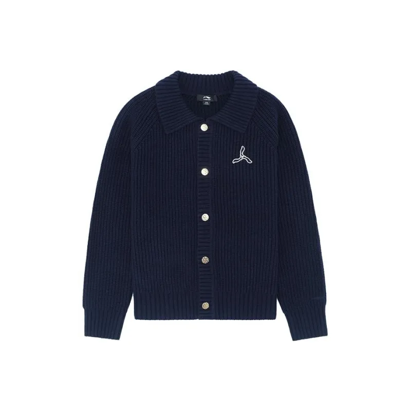LI NING 1990 Classic Collection Knitwear Men's Dark Marine Blue-0