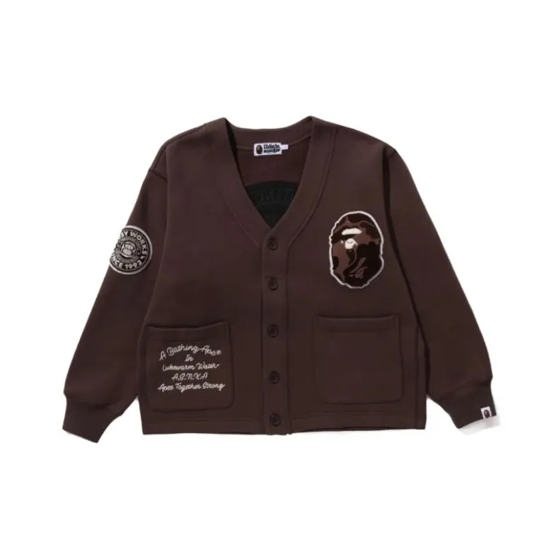 Bape College Badges Sweat Cardigan-2
