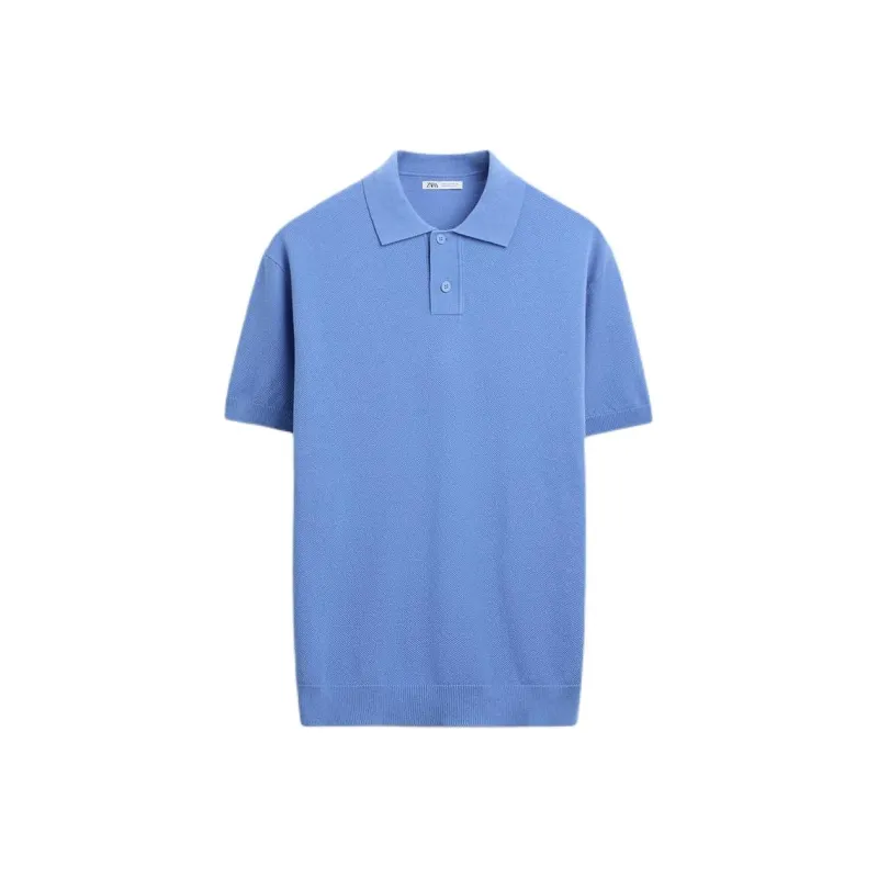 ZARA Polo Shirt Men's Dark Blue-0