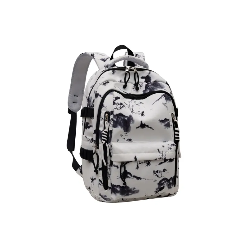 Single Warehouse Nylon Backpack Unisex Black/Burgundy/Green/Sky Blue/Pink-13