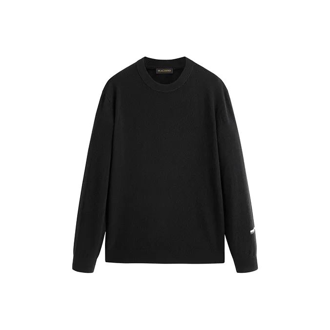 PEACEBIRD MEN Cashmere Sweater Unisex Black-0