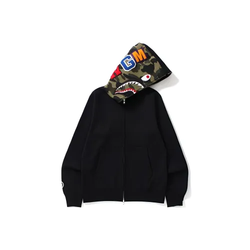A BATHING APE Shark Full Zip Hoodie Camo Hood