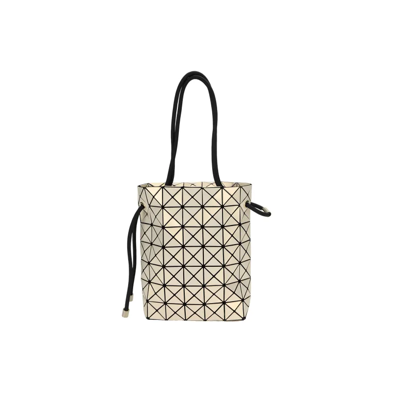 ISSEY MIYAKE Solid Polyester Bucket Bag, Handbag, Crossbody Bag, Shoulder Bag Regular Women's Cream Yellow-0