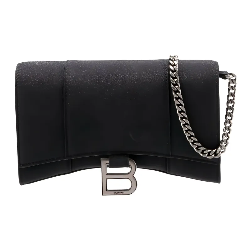 Balenciaga Calfskin Wallet Women's Black-3