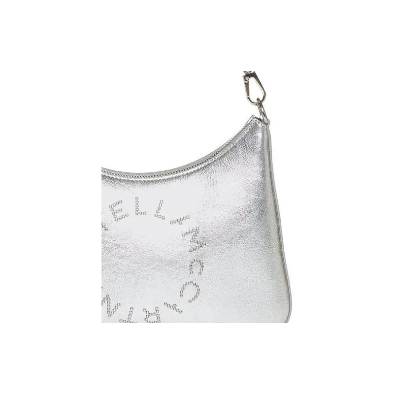 Stella McCartney Logo Detailed Metallic Shoulder Bag-4