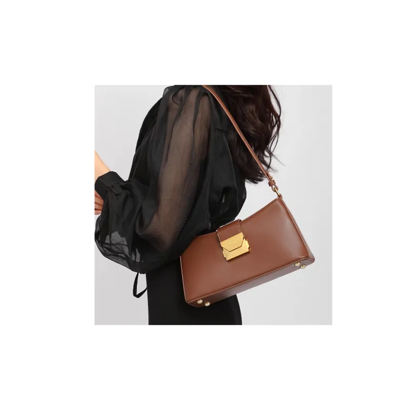 ZAVC Handbag, Shoulder Bag PU Women's Coffee/Mocha/Bordeaux Red/Moschino Black-4