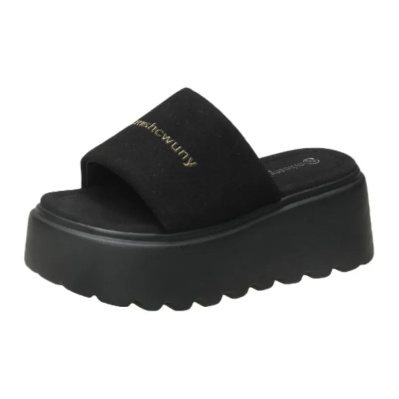 Yamada Hyakuju Slippers Ecru, Black-5