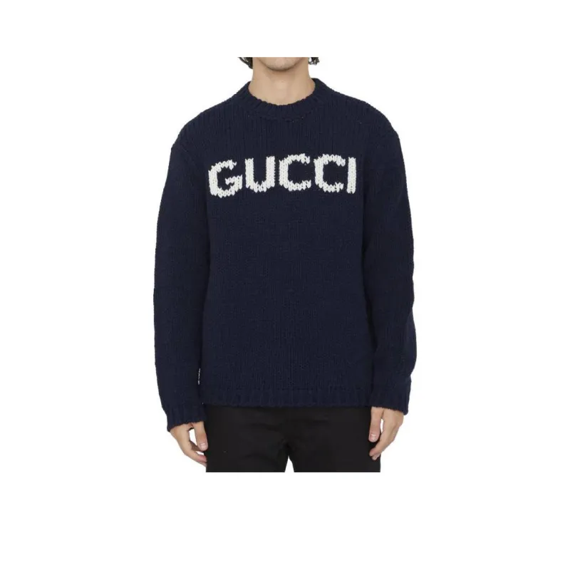 GUCCI Knitwear Men Dark Blue-0