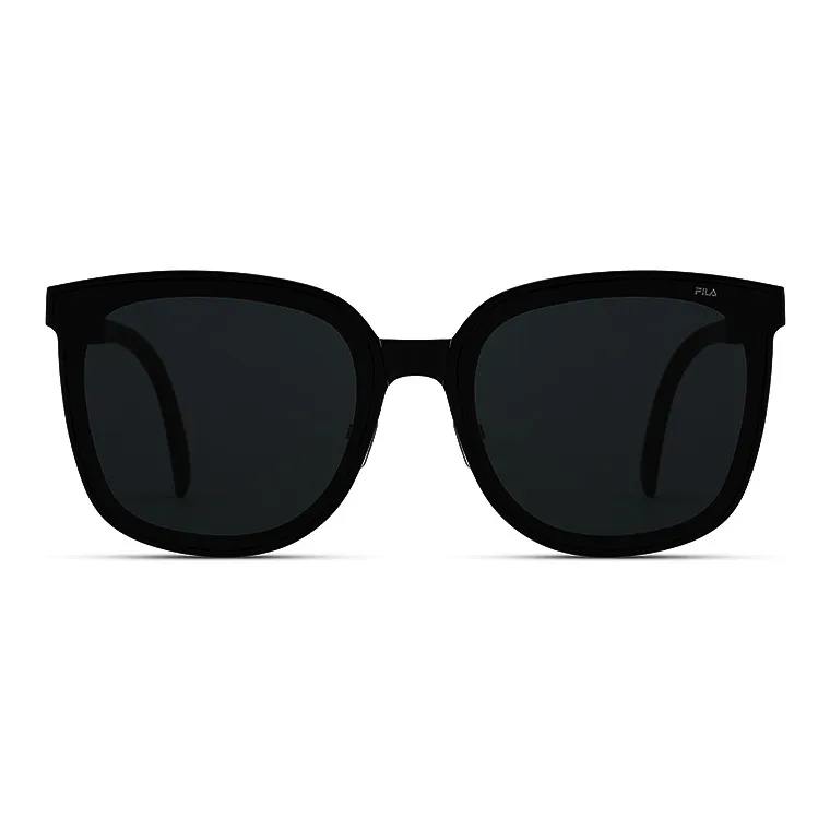 FILA TR/Memory Plastic Cat Eye Sunglasses Unisex Black, Caramel, Milk Tea Gray-3